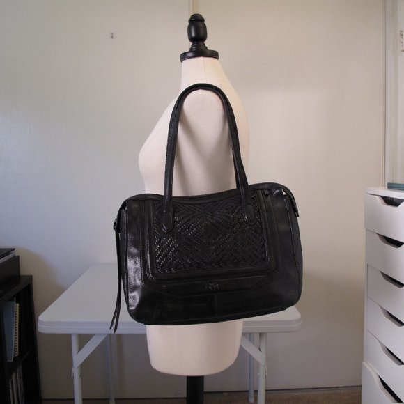 ELLIOT LUCA Woven Metallic Leather Shoulder Bag - Picture 11 of 16